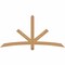 Ekena Millwork Alberta Smooth Timber Gable Bracket, Western Red Cedar, 72"W x 36"H x 3 1/2"D x 3 1/2"F, 12/12 Pitch GBW072X36X0404ALB00SWR - alternate 1